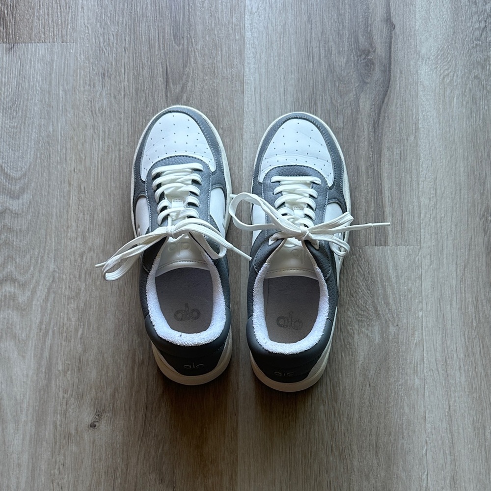 ALO Yoga Gray and White Sneakers